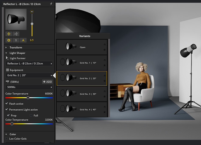  3D - Lighting Simulator for photographers & filmmakers