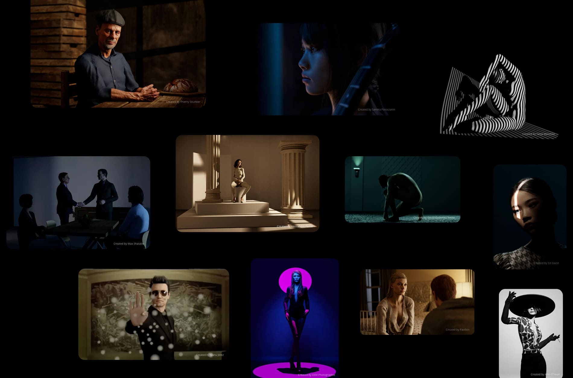 Setups und Szenen die von Usern der set.a.light 3D Community erstellt wurden. Foto-Setups und Film-Szenen
